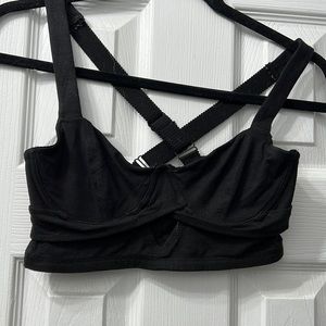 Unlined bra with cutout